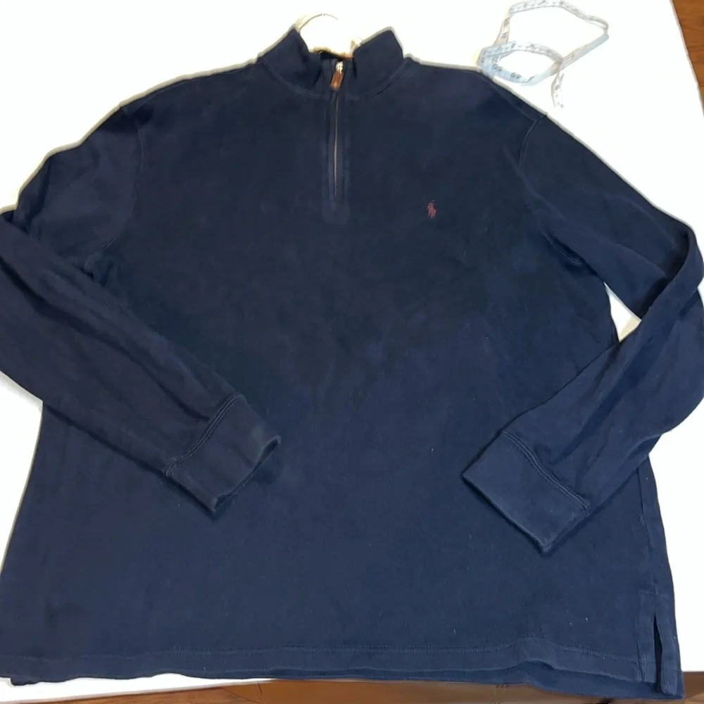 Polo Ralph Lauren--XL-black-1/4 Zip,preppy, pullover knit, long sleeve, Sweater